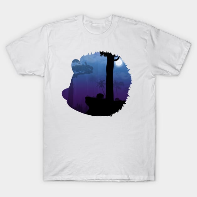 CITY NIGHTLIFE HEDGEHOG (SILHOUETTE) T-Shirt by Pioneering Pieces